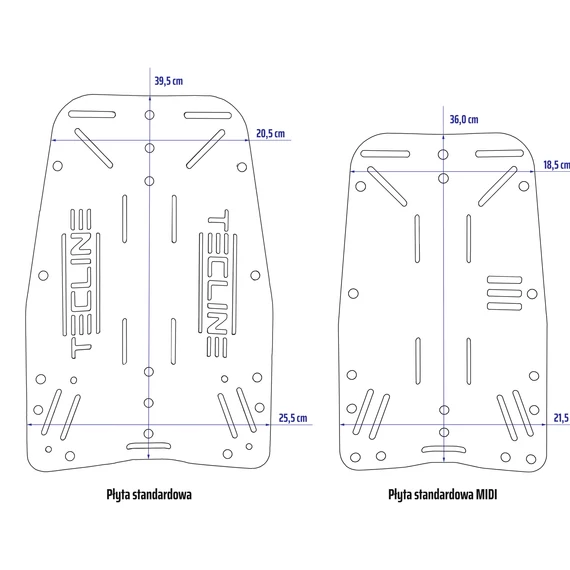 Standard backplate SS 3 mm MIDI (1,7 kg)