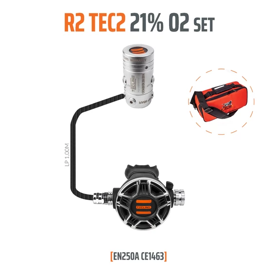 Regulator R2 TEC2 21% O2 G5/8, stage set - EN250A