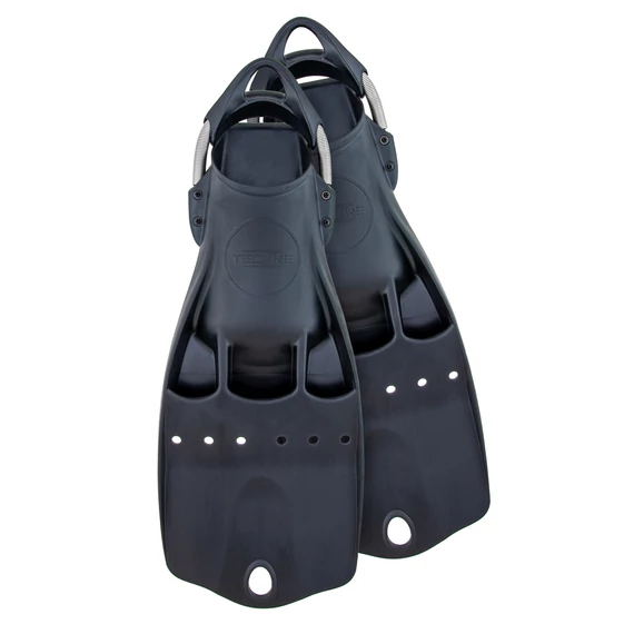 LightJet fins, with SS spring straps (36-41) S/M - black